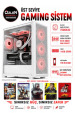 X48 RYZEN 5 7500X3D RTX 5060 8GB 16GB DDR5 RAM 1TB M.2 SSD Üst Seviye Beyaz Oyuncu Bilgisayarı