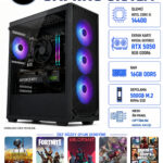 X46 İ5 14400 RTX 5050 8GB 16GB DDR5 RAM 500GB M.2 SSD Oyuncu Bilgisayarı