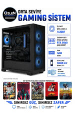 X41 İ3 14100F RTX 5060 8GB 16GB DDR5 RAM 500GB M.2 SSD Oyuncu Bilgisayarı