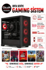 X35 RYZEN 5 5600 RTX 5050 8GB 16GB RAM 500GB M.2 SSD Oyuncu Bilgisayarı