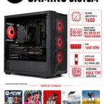 XL33 RYZEN 5 7600 RX 9070 XT 16GB 500GB M.2 SSD 16GB DDR5 RAM Üst Seviye Oyuncu Bilgisayarı