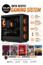 X23 RYZEN 5 5500 RTX 5060 8GB 16GB RAM 500GB M.2 SSD Oyuncu Bilgisayarı