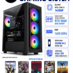 X83 İ3 14100F RTX 5060 8GB 16GB RAM 500GB M.2 SSD Oyuncu Bilgisayarı