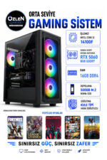 X83 İ3 14100F RTX 5060 8GB 16GB RAM 500GB M.2 SSD Oyuncu Bilgisayarı
