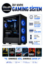 XL1 İ5 14400F RTX 5070 12GB 16GB DDR5 RAM 1TB M.2 SSD Üst Seviye Oyuncu Bilgisayarı